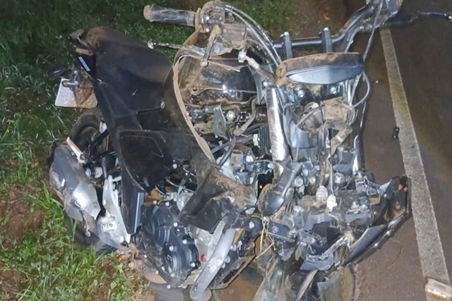 Colisão deixa motociclista ferido na Estrada da Ponte Velha, em Jardim
